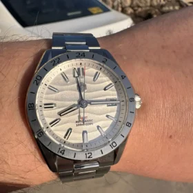 San Martin SN0129G GMT Watch 39mm Desert Texture Luxury NH34 Automatic AR Sapphire BGW9 luminous photo review